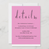 Einfache klassische Hochzeitseinladung Einladung (Rückseite)