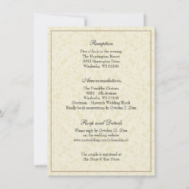 Einfache klassische Hochzeitsempfehlung Einladung