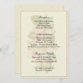 Einfache klassische Hochzeitsempfehlung Einladung (Vorne/Hinten)