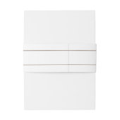 Einfache klassische Hochzeitseröffnungsband Einladungsbanderole (Rückseitenbeispiel)