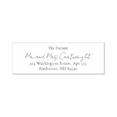 Einfache klassische Hochzeitsfeier-Rücksendeadress Permastempel (Design)