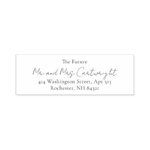 Einfache klassische Hochzeitsfeier-Rücksendeadress Permastempel
