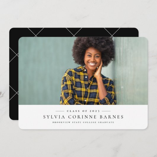 Einfache klassische horizontale Abschluss-Ankündig (Vorne/Hinten)