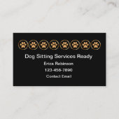 Einfache, klassische Hunde Sitting Visitenkarten Visitenkarte (Vorderseite)