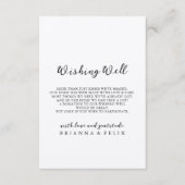 Einfache klassische Kraft Hochzeitswünsche Begleitkarte (Vorderseite)