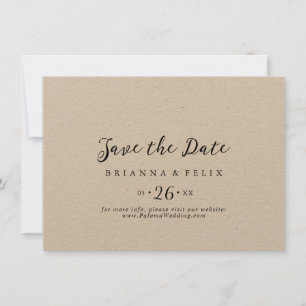Einfache klassische Kraft-Horizontale Hochzeit Save The Date