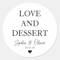 Einfache klassische LIEBE DESSERT Herz Gastgeschen