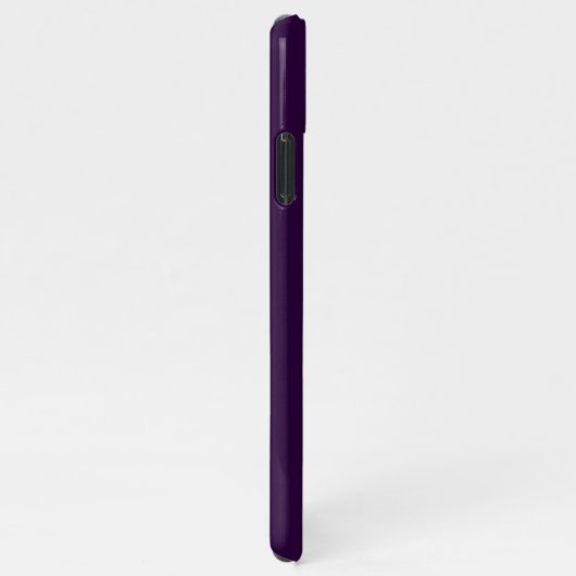 Einfache klassische Lila Script Monogram iPhone Hülle (Rechte Seite)