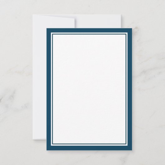 Einfache klassische Marine und White Wedding RSVP (Rückseite)