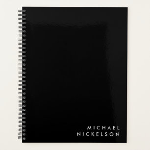 Einfache klassische Maskuline   Name in schwarz Planer