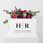 Einfache klassische Minimal-Weiß für die Hochzeit Gästebuch