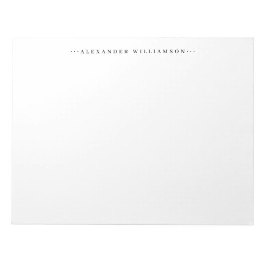 Einfache klassische Minimalistische Basispunkte Be Notizblock (Vorderseite)