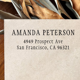 Einfache klassische Minimalistische Rücksendeadres Permastempel