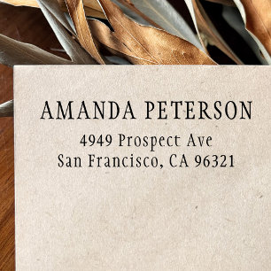 Einfache klassische Minimalistische Rücksendeadres Permastempel