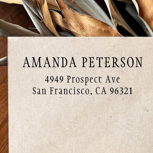 Einfache klassische Minimalistische Rücksendeadres Permastempel