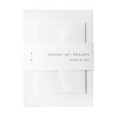 Einfache klassische Monogramm-Hochzeit Einladungsbanderole (Vorderseite Beispiel)