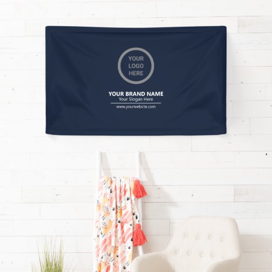Einfache klassische Navy Blue-Theme-Markenbezeichn Banner (Insitu)