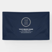 Einfache klassische Navy Blue-Theme-Markenbezeichn Banner (Horizontal)
