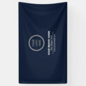 Einfache klassische Navy Blue-Theme-Markenbezeichn Banner (Vertikal)