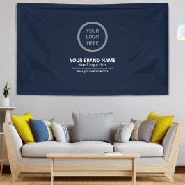 Einfache klassische Navy Blue-Theme-Markenbezeichn Banner
