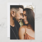 Einfache klassische Portrait-Foto-Hochzeit Einladung (Rückseite)