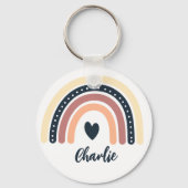 EINFACHE KLASSISCHE RAINBOW BOHO CHRISTLICHE QUOTE SCHLÜSSELANHÄNGER (Vorderseite)