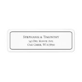 Einfache klassische Rücksendeadresse (Vorne)