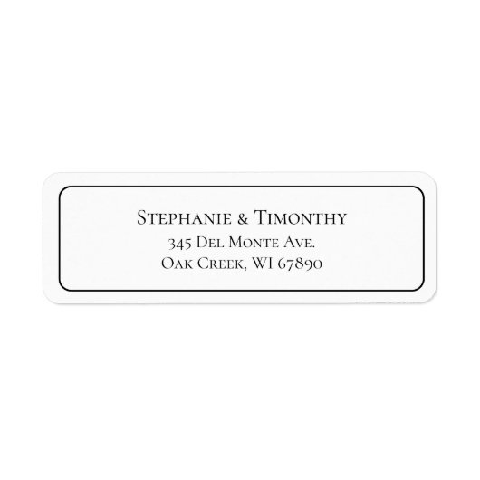 Einfache klassische Rücksendeadresse (Vorne)