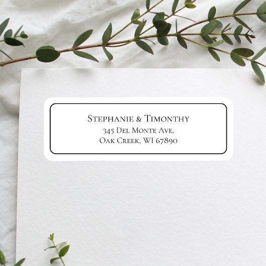 Einfache klassische Rücksendeadresse