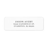 Einfache klassische Rücksendeadresse auf Textbasis (Vorne)