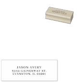 Einfache klassische Rücksendeadresse Moderne Textb Gummistempel (Stempel)