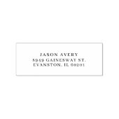 Einfache klassische Rücksendeadresse Moderne Textb Gummistempel (Prägung)