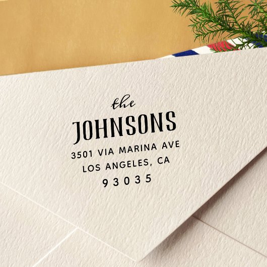 Einfache klassische Rücksendeadresse Permastempel