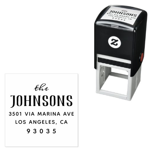 Einfache klassische Rücksendeadresse Permastempel (Beispiel)