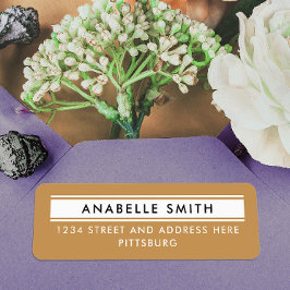 Einfache klassische Rücksendeadresse und Gold