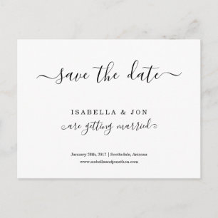 Einfache klassische Save the Date Postkarte für Ho