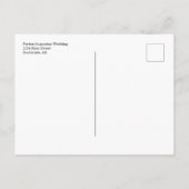 Einfache klassische Save the Date Postkarte für Ho (Rückseite)