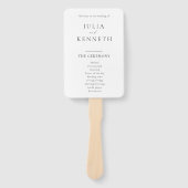 Einfache klassische Schwarz-Weiß-Hochzeitsprogramm Fächer (Vorderseite)