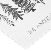 Einfache klassische Schwarz-weiße Weihnachtsdekora Mittelgroßer Tischläufer (Ecke)