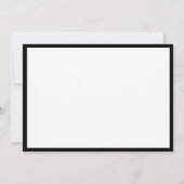 Einfache klassische schwarze Grenze Moderne Berufl Mitteilungskarte (Rückseite)