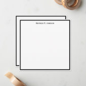 Einfache klassische schwarze Grenzfläche - benutze Mitteilungskarte (Vorderseite/Rückseite Beispiel)