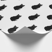 Einfache klassische schwarze Katze Geschenkpapier (Ecke)
