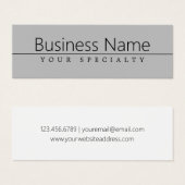 Einfache klassische schwarze Schrift auf Grau (Vorne & Hinten)