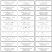 Einfache klassische Script-Adresse für Hochzeiten Aufkleber (Vorderseite)