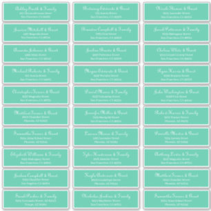 Einfache klassische Script-Adresse für Hochzeiten Aufkleber