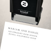 Einfache klassische Script-Hochzeitsskripte-Rückse Permastempel