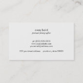 Einfache klassische Taupe Imitate Linen Monogram M Visitenkarte (Rückseite)