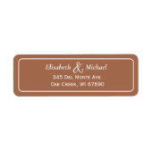 Einfache klassische Terracotta-Hochzeit-Rücksendea (Vorne)