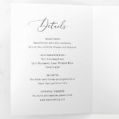 Einfache klassische traditionelle formale Hochzeit Dreifach Gefaltete Einladung (Innen Erste Seite)