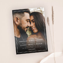 Einfache klassische Typografie-Foto-Hochzeit